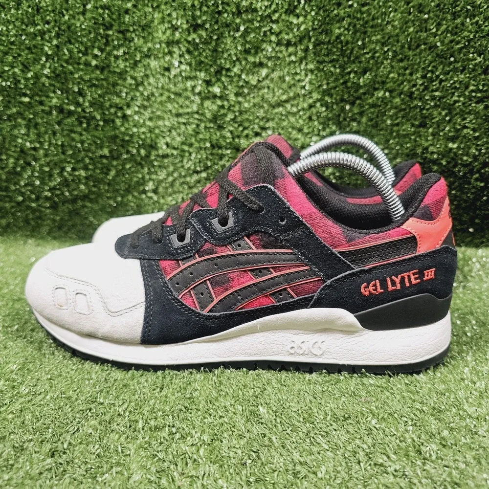 ASICS GEL-LYTE III Lumberjack Red Black Athletic Sneakers Mens Size 8.5